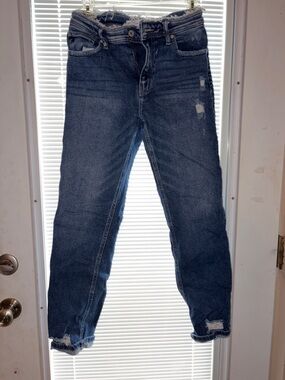 KanCan Dark Indigo Distressed Boyfriend Jeans